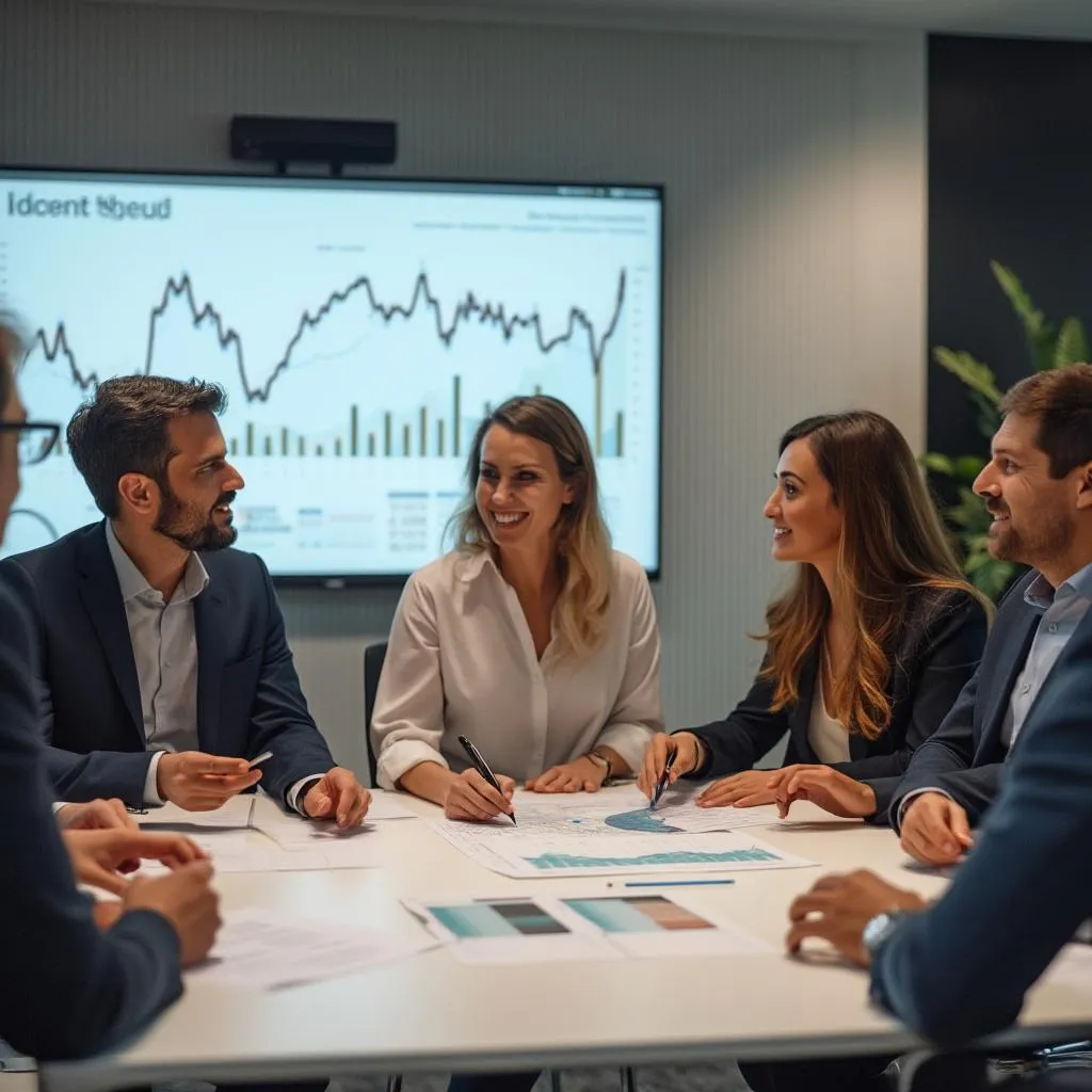 Equipe da InvestBrasil em reunião estratégica